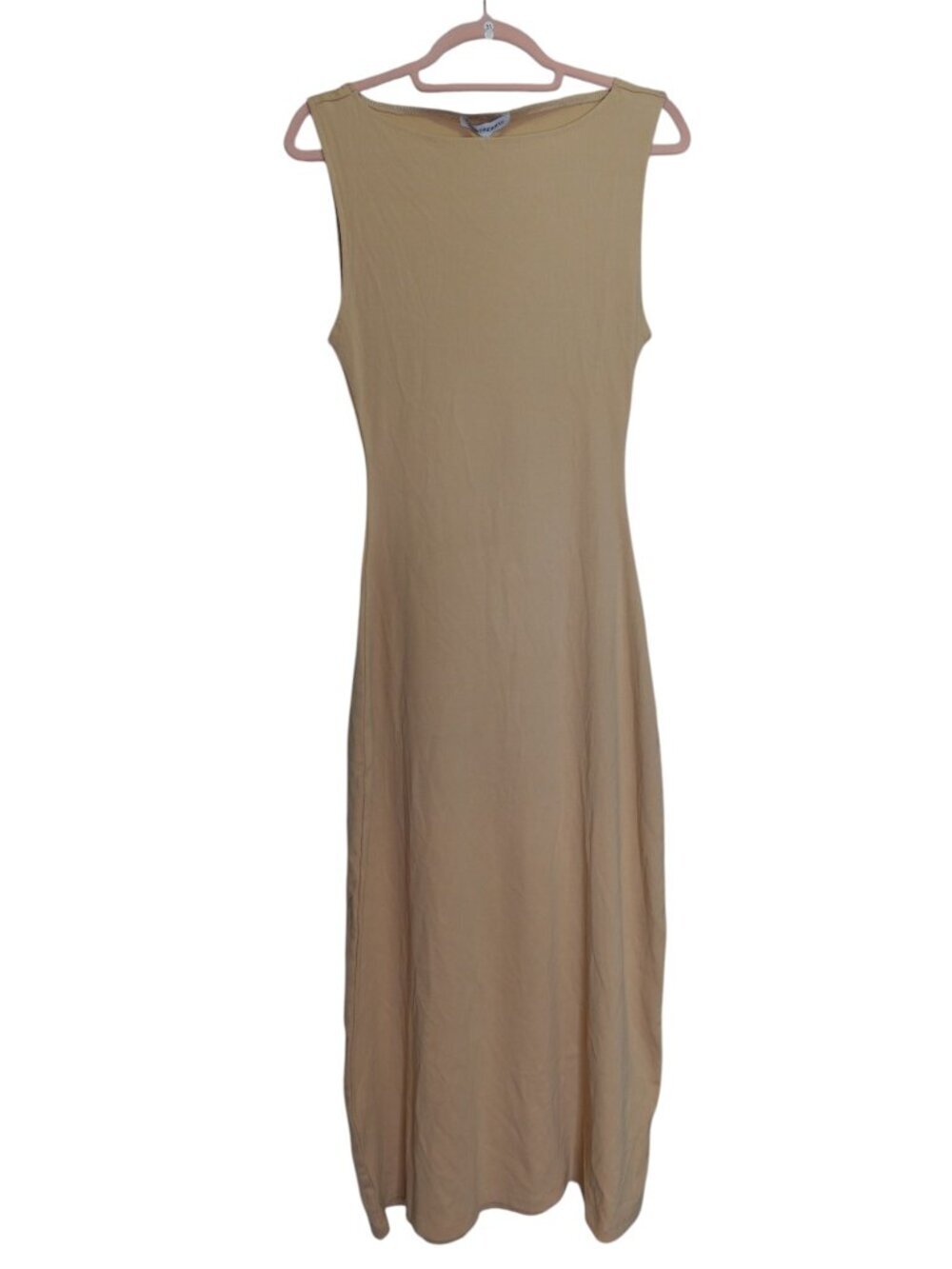 WeWoreWhat Women's Boat Neck Midi Dress Cotton rib Blend Comfy size M NWT $59